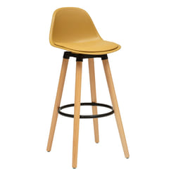 Chaise de bar "Maxon" métal H92,5cm jaune ocre