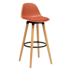 Chaise de bar "Maxon" métal H92,5cm rose terracotta