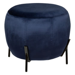 Pouf Velours Calabaza Bleu