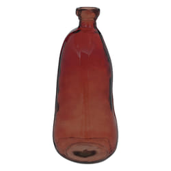 Vase Bouteille ULY H51 en Verre Recyclé Ambre