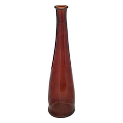 Vase Long ULY H80 en Verre Recyclé Ambre