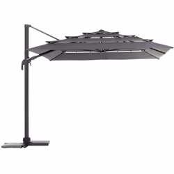 Description générale Le parasol déporté rectangulaire multi-toile 'Melhia' anthracite est un accessoire idéal pour profiter d ...