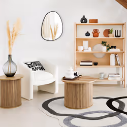 Table à café "Colva" en placage effet bois