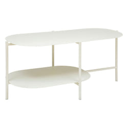 Table basse blanche en métal