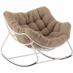 Profitez de vos extérieurs en toute quiétude grâce au fauteuil oeuf à bascule "Paopao" Hespéride. Un confort sans pareil Avec ...