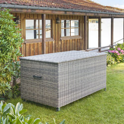 Hesperide - Coffre de rangement Bayana terre d ombre 204 x 97,5 x 111 cm en acier traité époxy - Hespéride