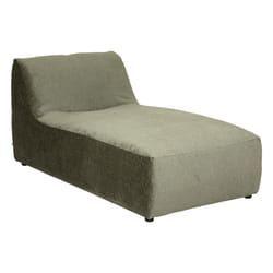Module chaise longue en velours vert cèdre
