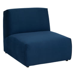 Module chauffeuse "Kiona" en velours bleu