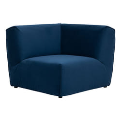 Module d'angle en bouclette "Kiona" - bleu