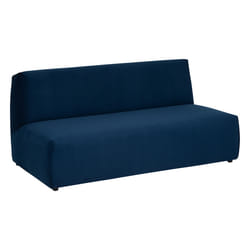 Module 2 places en velours "Kiona" - bleu