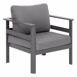 Fauteuil de salon de jardin Paradize graphite en aluminium traité en epoxy - Hespéride - Graphite