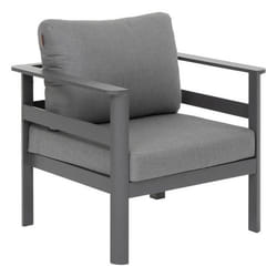 Fauteuil de salon de jardin Paradize graphite en aluminium traité en epoxy - Hespéride - Graphite