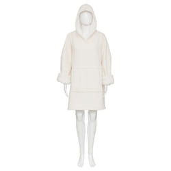 Plaid en bouclette blanc ivoire
