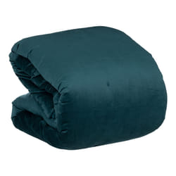 Dessus de Lit en Velours JIL Bleu canard 240X260
