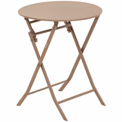 Idéale pour savourer un café au soleil en duo, la table de jardin pliante ronde "GREENSBORO" Hespéride est un indispensable p ...
