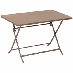 Pratique et conviviale, la table de jardin pliante rectangulaire "GREENSBORO" Hespéride est l'alliée des moments de partage e ...