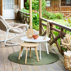 Hesperide - Table d appoint de jardin ronde Olvinia acacia 46x35 cm - Hespéride
