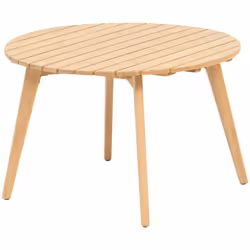 Fonctionnelle pour les beaux jours, la table d'appoint de jardin ronde "OLVINIA" Hespéride complètera votre aménagement extér ...