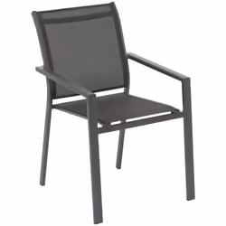 Description générale Fauteuil de jardin empilable 'Essentia' en aluminium traité époxy, idéal pour un usage extérieur. Son de ...