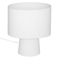 Atmosphera - Lampe Tissu Eira H45cm Blanc Créateur D'Intérieur