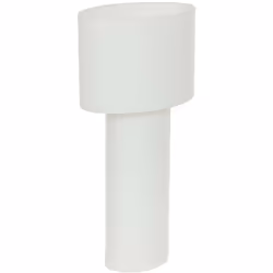 Lampadaire en métal et tissu Blanc H 115 cm - Atmosphera (-) Dimensions : L. 58 x P. 37,5 x H. 115 cm - Longueur câble : 180  ...