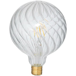 Atmosphera - Ampoule led Striée D12,5cm transparent créateur d'intérieur
