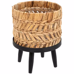 Idéal pour créer une touche naturelle dans un intérieur, le cache pot sur pied "Exotic panama" Atmosphera se fondra dans un d ...