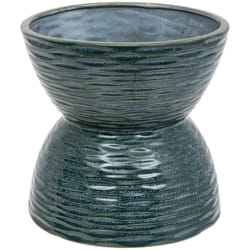 Cache pot Be vintage D19cm bleu canard Atmosphera créateur d'intérieur