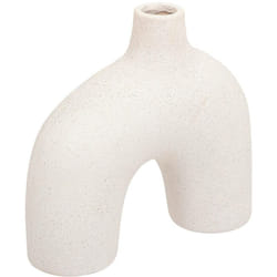 Atmosphera - Vase arc Asy H18cm blanc créateur d'intérieur