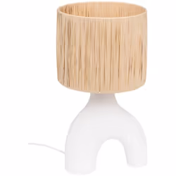 La lampe à poser "Tania" Atmosphera ajoutera une touche de douceur à votre décoration intérieure. Sa base originale en cérami ...