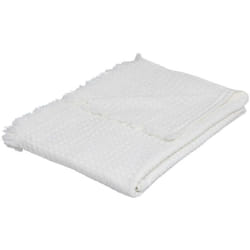 Atmosphera - Jeté de lit Widdy coton 130x180cm blanc créateur d'intérieur