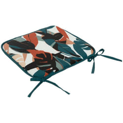 Galette de chaise extérieur 38x38cm bleu canard Atmosphera créateur d'intérieur