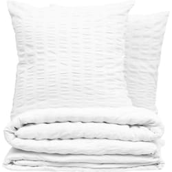 Parure de lit Irhia 240x220cm blanc Atmosphera créateur d'intérieur