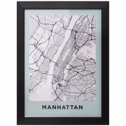 Tendance et contemporaine, l'affiche encadrée "Manhattan" Atmosphera est l'accessoire idéal pour sublimer un intérieur. Le ca ...