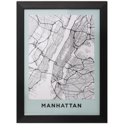 Affiche encadrée Manhattan 18x24cm vert clair Atmosphera créateur d'intérieur