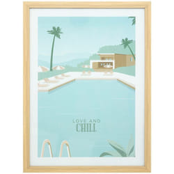 Atmosphera - Affiche encadrée love François 30x40cm multicolore créateur d'intérieur