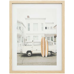 Affiche encadrée surf Vivien 30x40cm blanc chaud - Atmosphera créateur d'intérieur