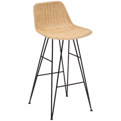 Idéale pour recevoir vos convives, la chaise de bar "May" Atmosphera vous invite au voyage. Un design naturel La chaise de ba ...