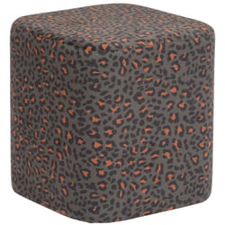 Pouf En Velours Boudoir Vert Kaki - Atmosphera