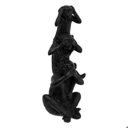 Atmosphera - Statut De 3 Singes H24,5cm Noir Créateur D'Intérieur