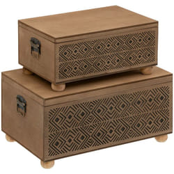 Atmosphera - Lot de 2 malles Exotic panama Marron