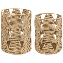 Atmosphera - Lot de 2 paniers Soleya D23 28cm beige créateur d'intérieur