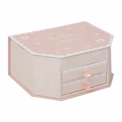 Boîte à Bijoux 2 Tiroirs Lana 21cm Rose