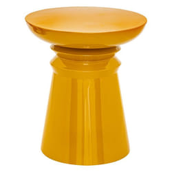 Table Café Totem Jaya En Métal Jaune Moutarde Atmosphera