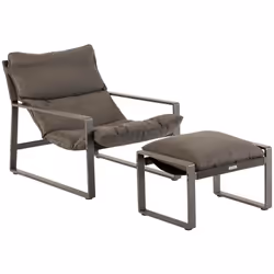 Le fauteuil relax de jardin "Lambinio" Hespéride se fera une place de choix sur votre balcon ou votre terrasse. L'indispensab ...