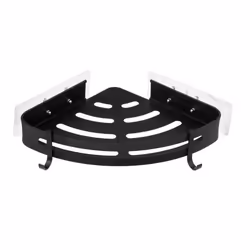 Étagère dAngle de Douche Adhésif 29cm Noir
