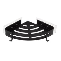 Étagère dAngle de Douche Adhésif 29cm Noir