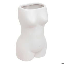 Vase Corps Soleya H17cm Blanc Atmosphera Créateur D'Intérieur