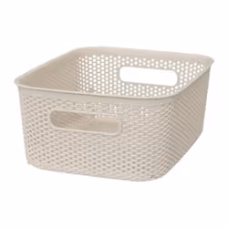 Panier de Rangement Crochet 10cm Beige Lin
