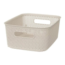 Panier de Rangement Crochet 10cm Beige Lin